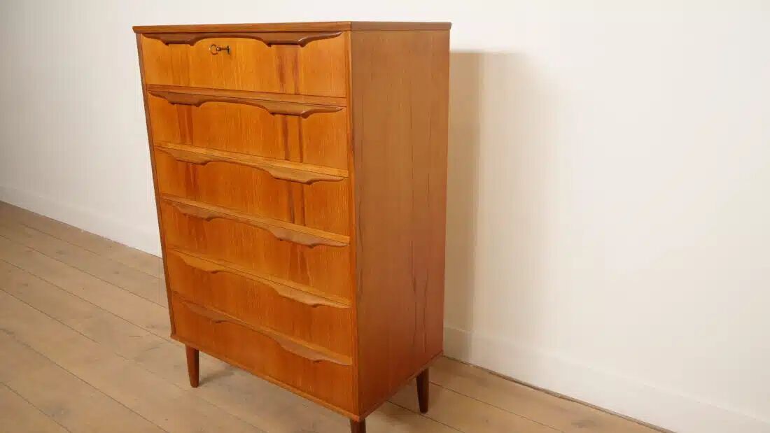 Vintage Danish chest of drawers | Teak | 6 drawers | 122 cm