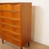 Vintage Danish chest of drawers | Teak | 6 drawers | 122 cm