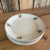 6 Gien Nice iron earth dessert plates