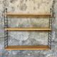 Modular wall shelf Nils Nisse Strinning wood and metal - 1960