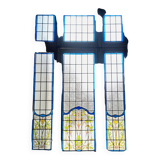 Fenêtre a imposte en vitrail Art Déco vers 1900 XX siècle