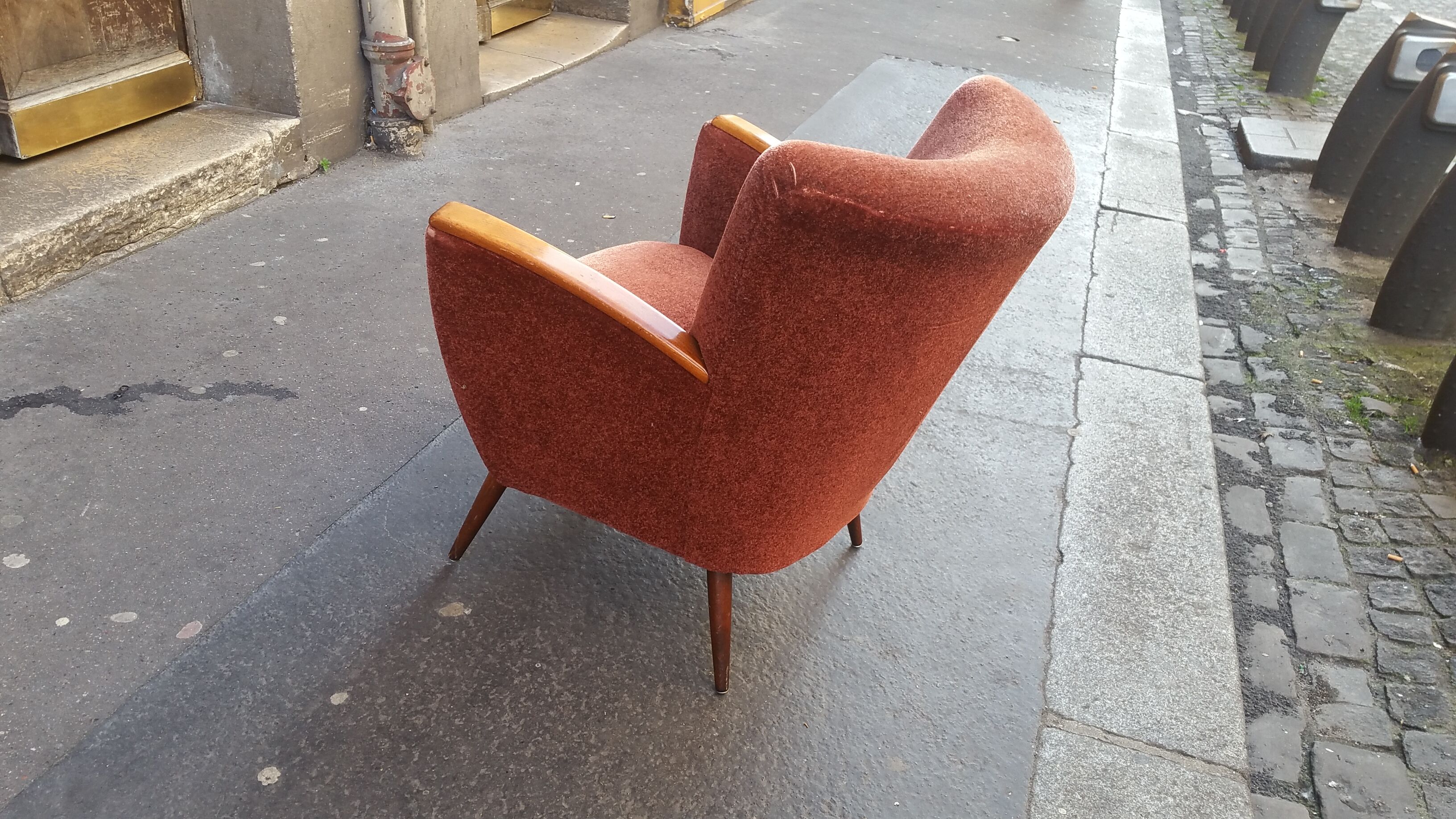 Club 50s 60s armchair Red