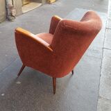 Club 50s 60s armchair Red