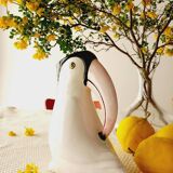 Toucan-shaped earthenware carafe/pitcher