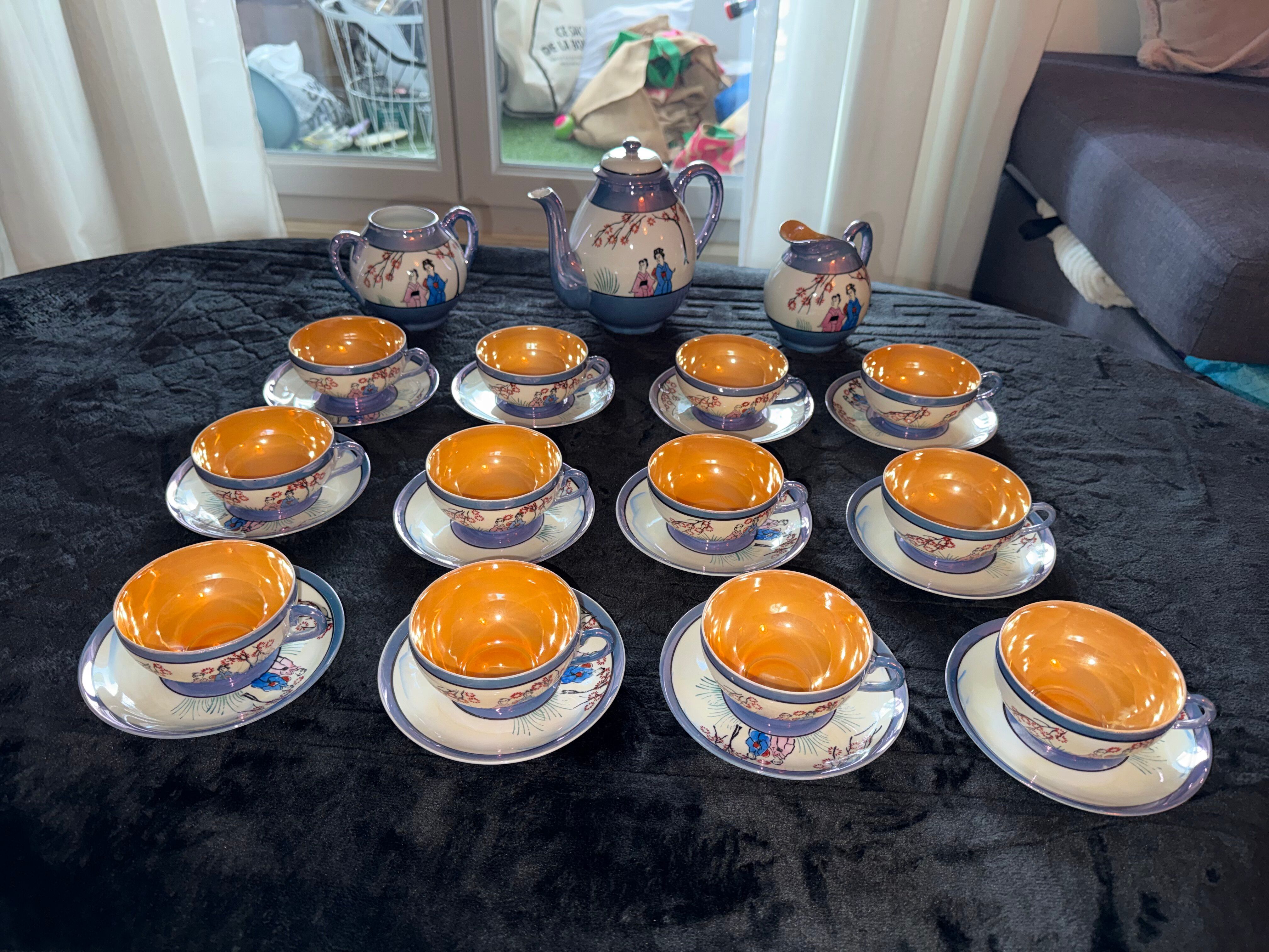 Service à café en porcelaine japonaise