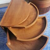 Pair bedside tables vintage teak scandinavian
