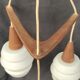 Chandelier suspension boomerang design Louis Kalff