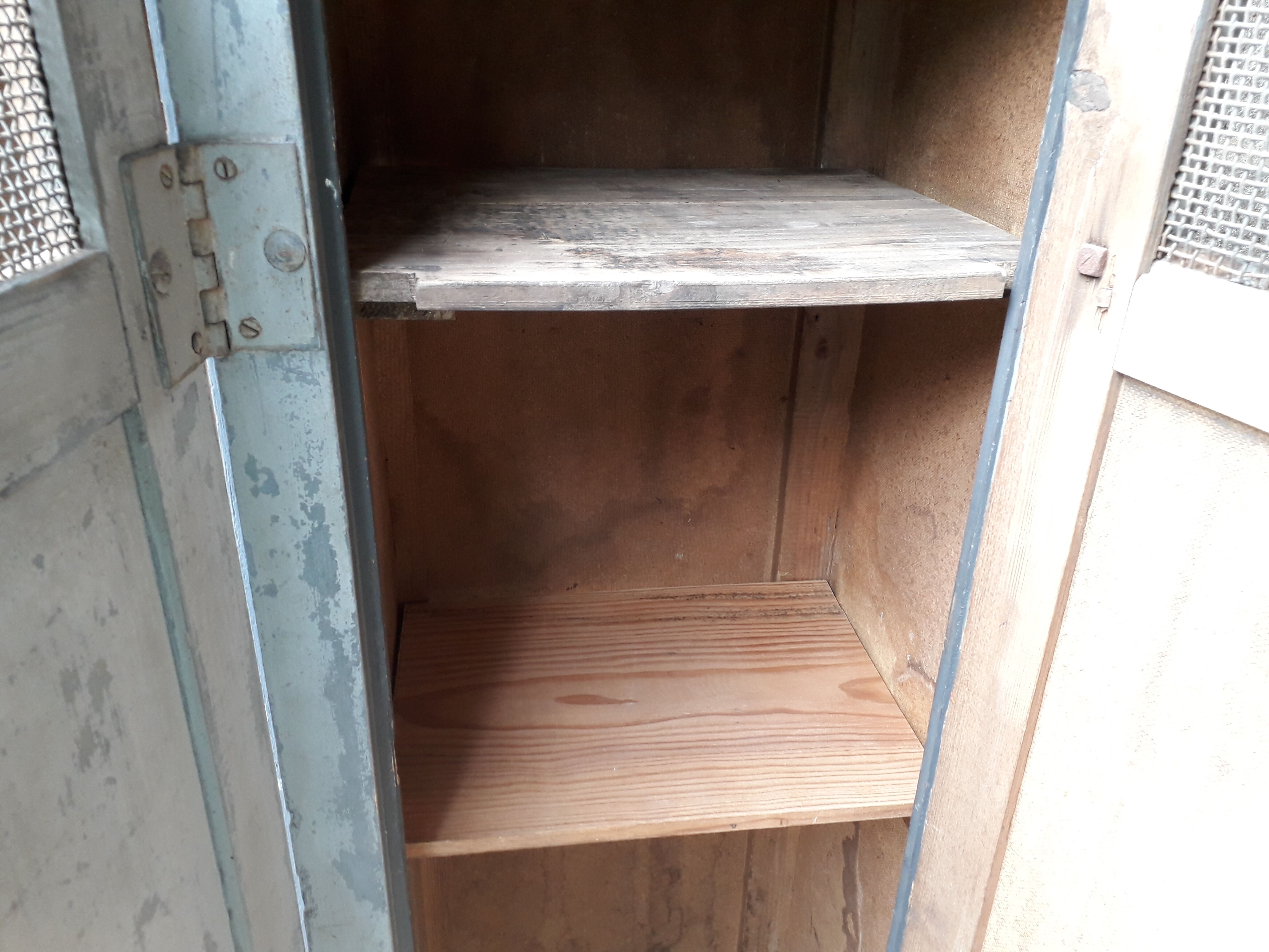 Patinated industrial wardrobe