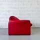 Fauteuil 1 places Cassina Maralunga en cuir rouge