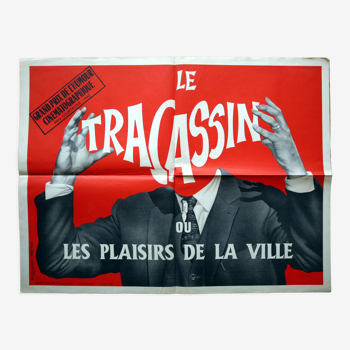 Original cinema poster "Le Tracassin" Bourvil