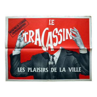 Original cinema poster "Le Tracassin" Bourvil