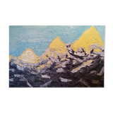 Mountain range in the light