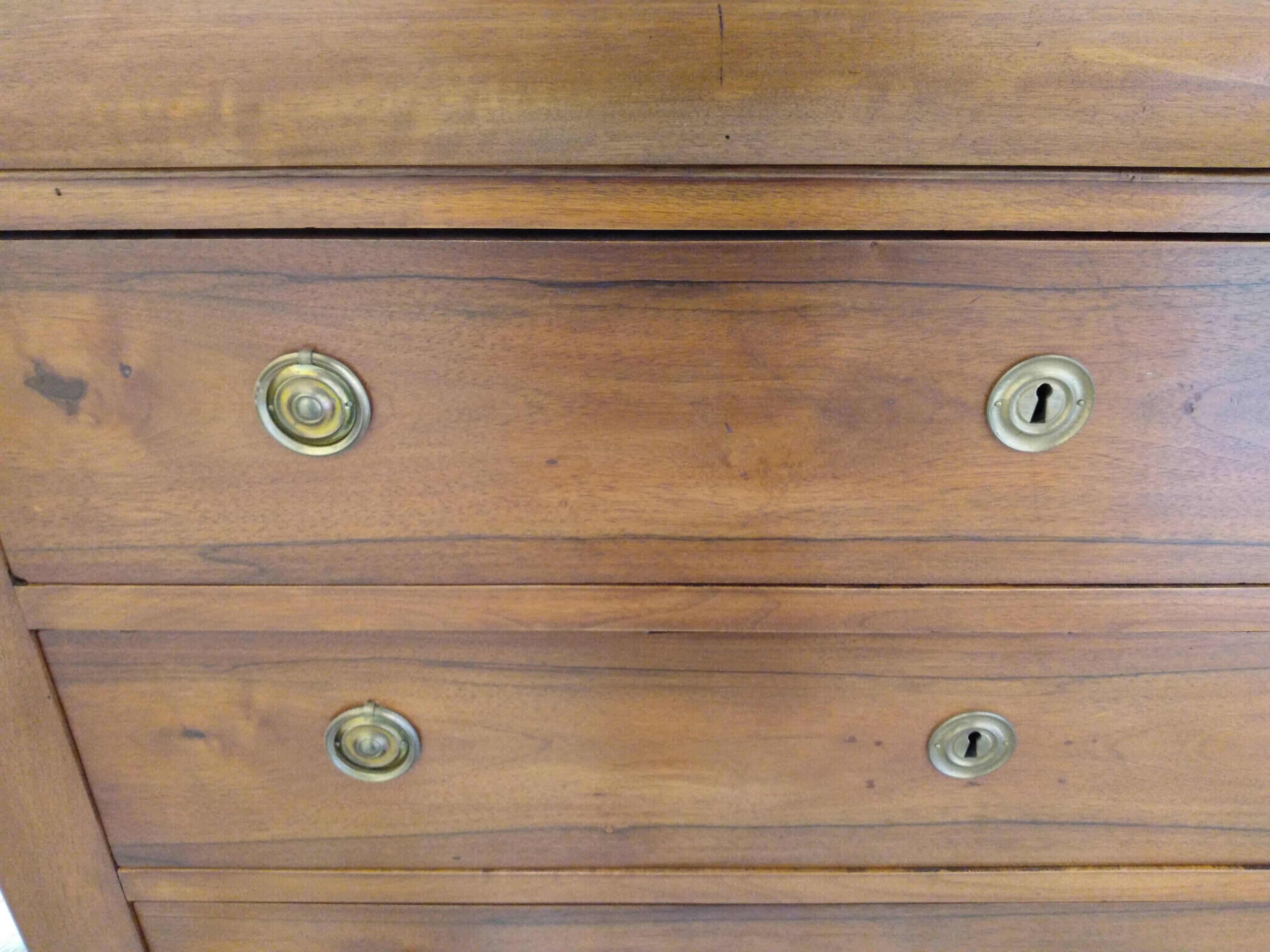 Old chest of drawers with marble