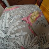 Antique parrot fabric chair