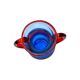 Vintage Late 20th Century Murano Glass Vase - Cobalt Blue and Red