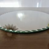 Large round, beveled, 1940-1950, art deco mirror
