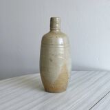 2 stoneware ceramics, vintage glazed stoneware vase