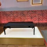 Table basse Pierre Vandel verre et aluminium noir circa 1970
