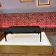 Coffee table Pierre Vandel glass and aluminum black circa 1970