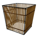 Vintage Rohe Noordwolde rattan basket by Dirk van Sliedrecht 60's Design