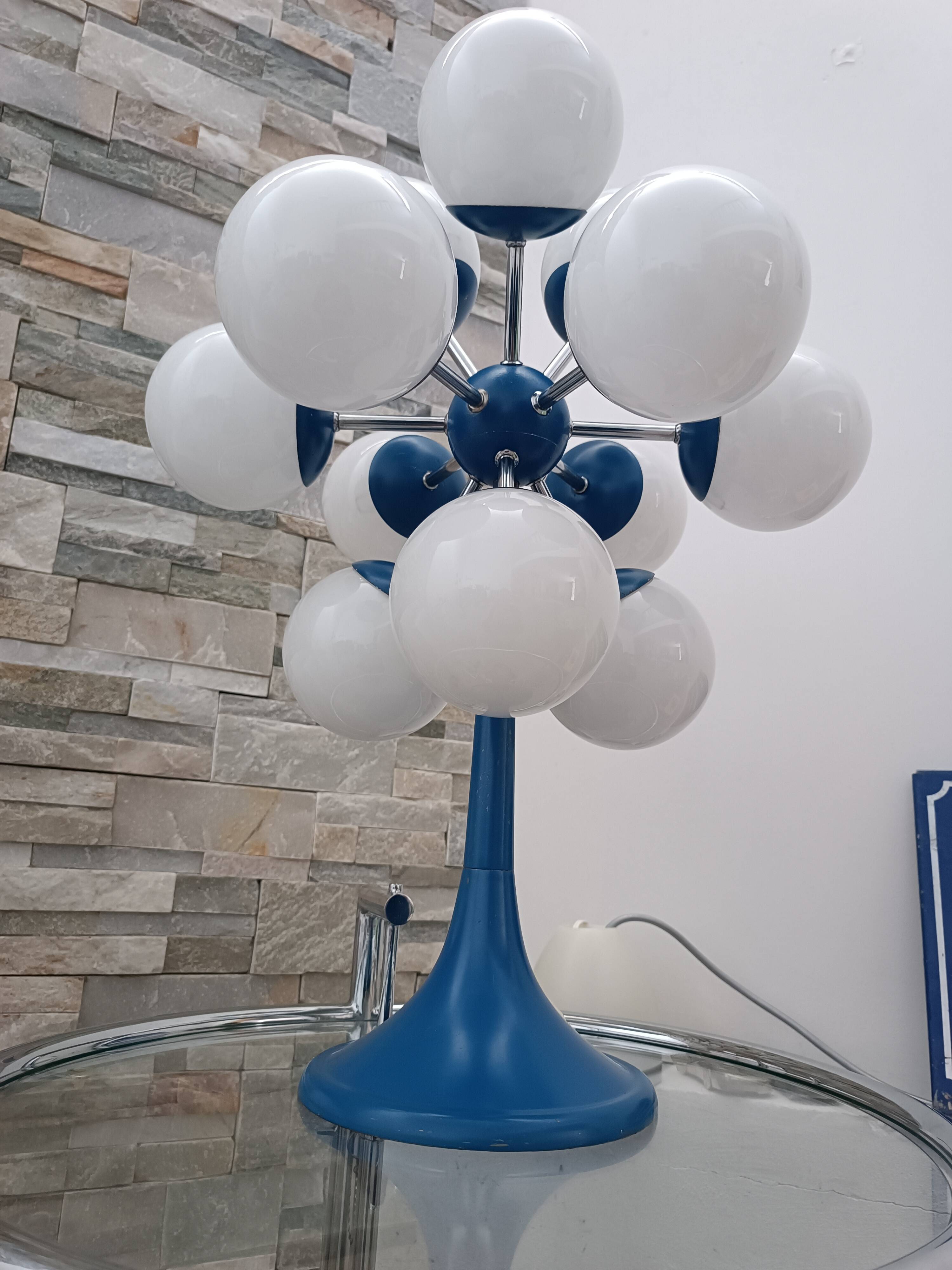 Lampe sputnik space age 12 globes 1970s