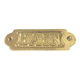 Brass bathroom door plate