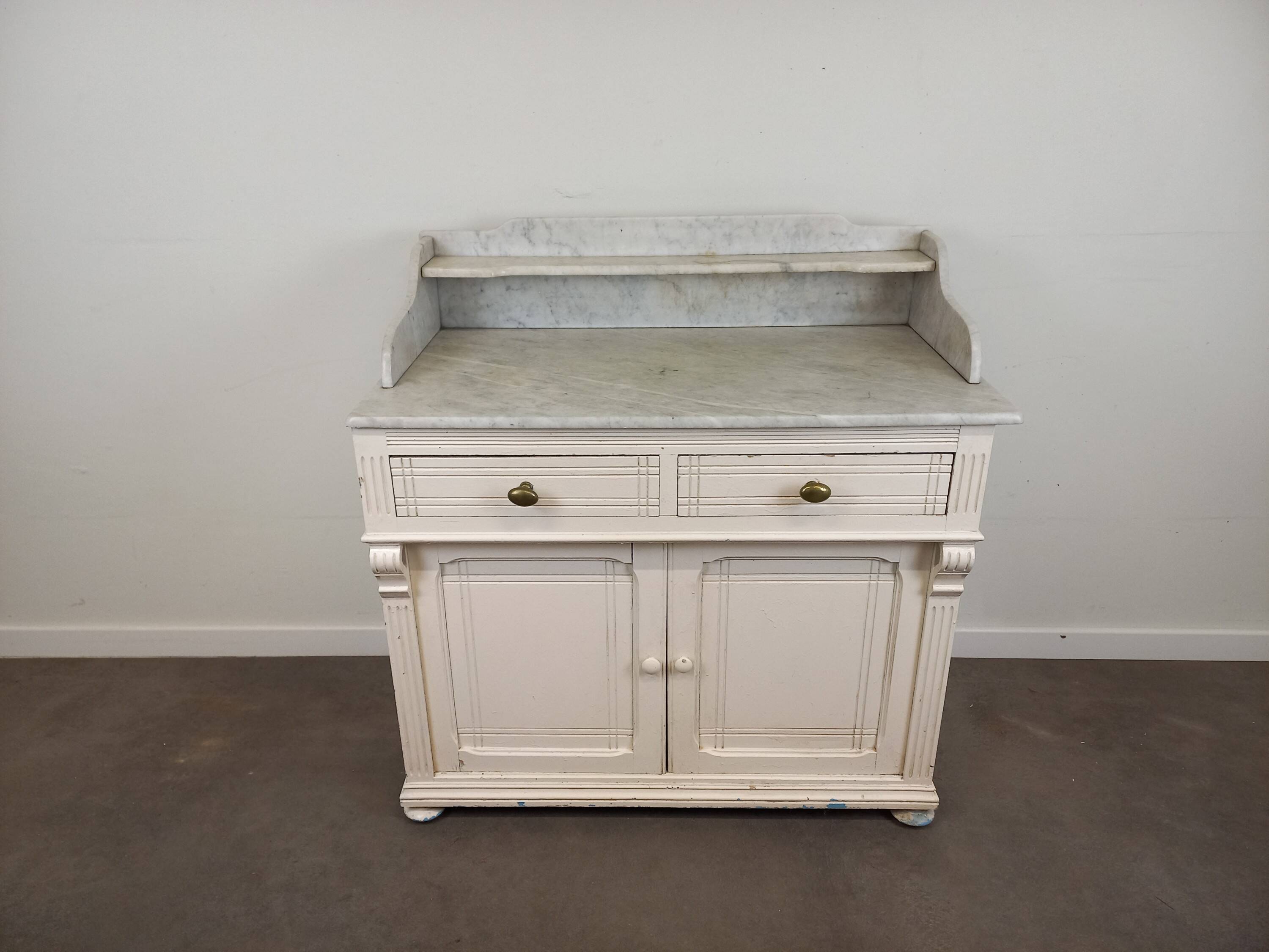Marble top bathroom cabinet
