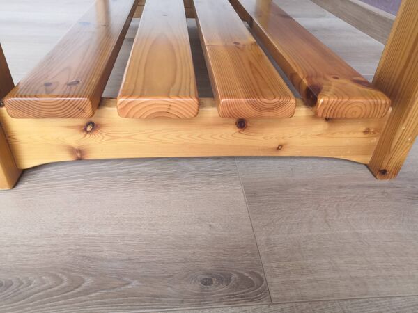 Table basse pin massif dlg regain années 70 vintage