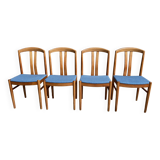 4x Ekstrom Oak dining chairs for Johansson & Soner Sweden 1960s