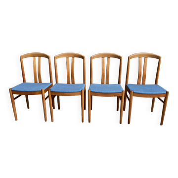 4x Ekstrom Oak dining chairs for Johansson & Soner Sweden 1960s