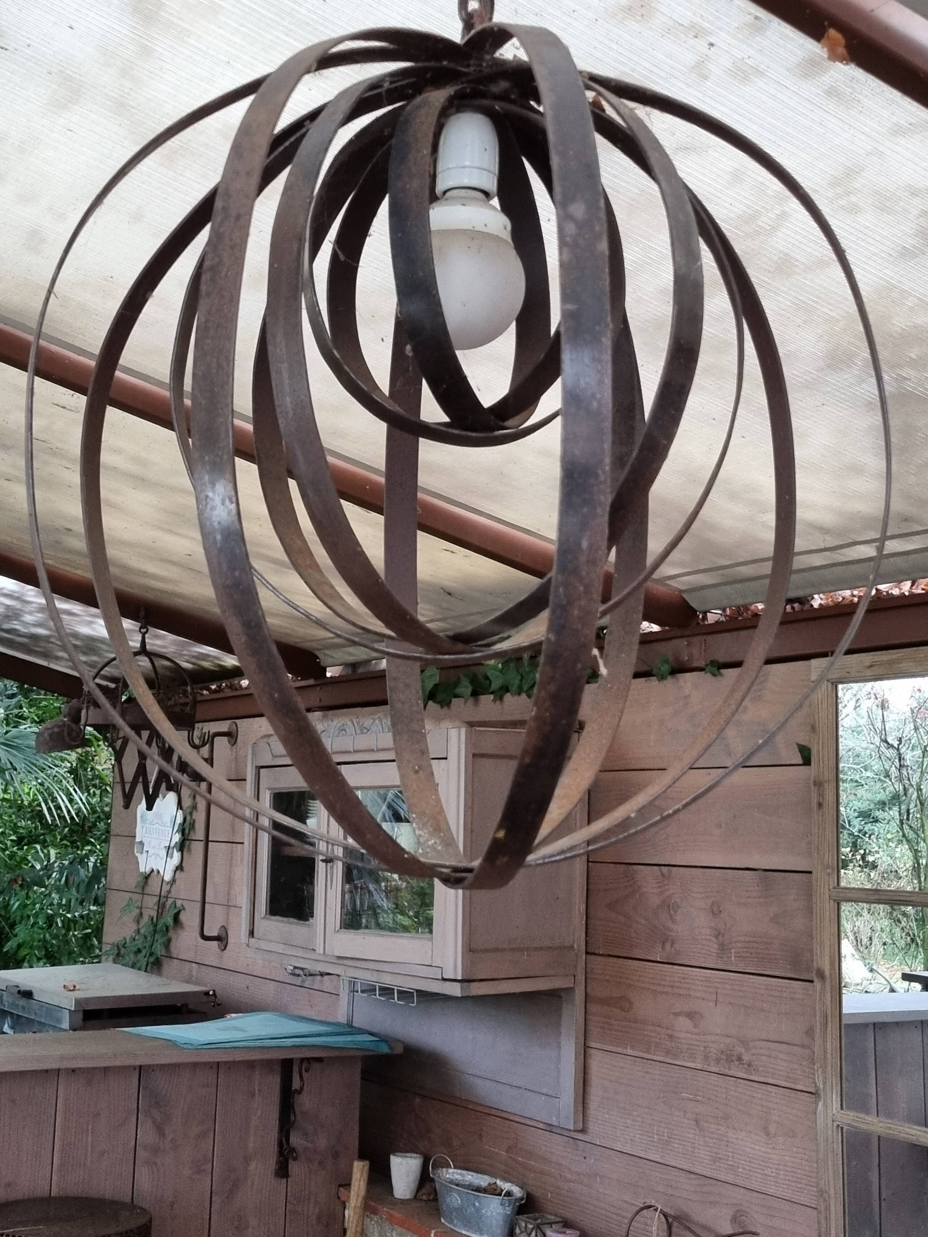 Wrought iron light fixture
