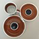 6 cups and cake plates Kimono Boch La Louvière