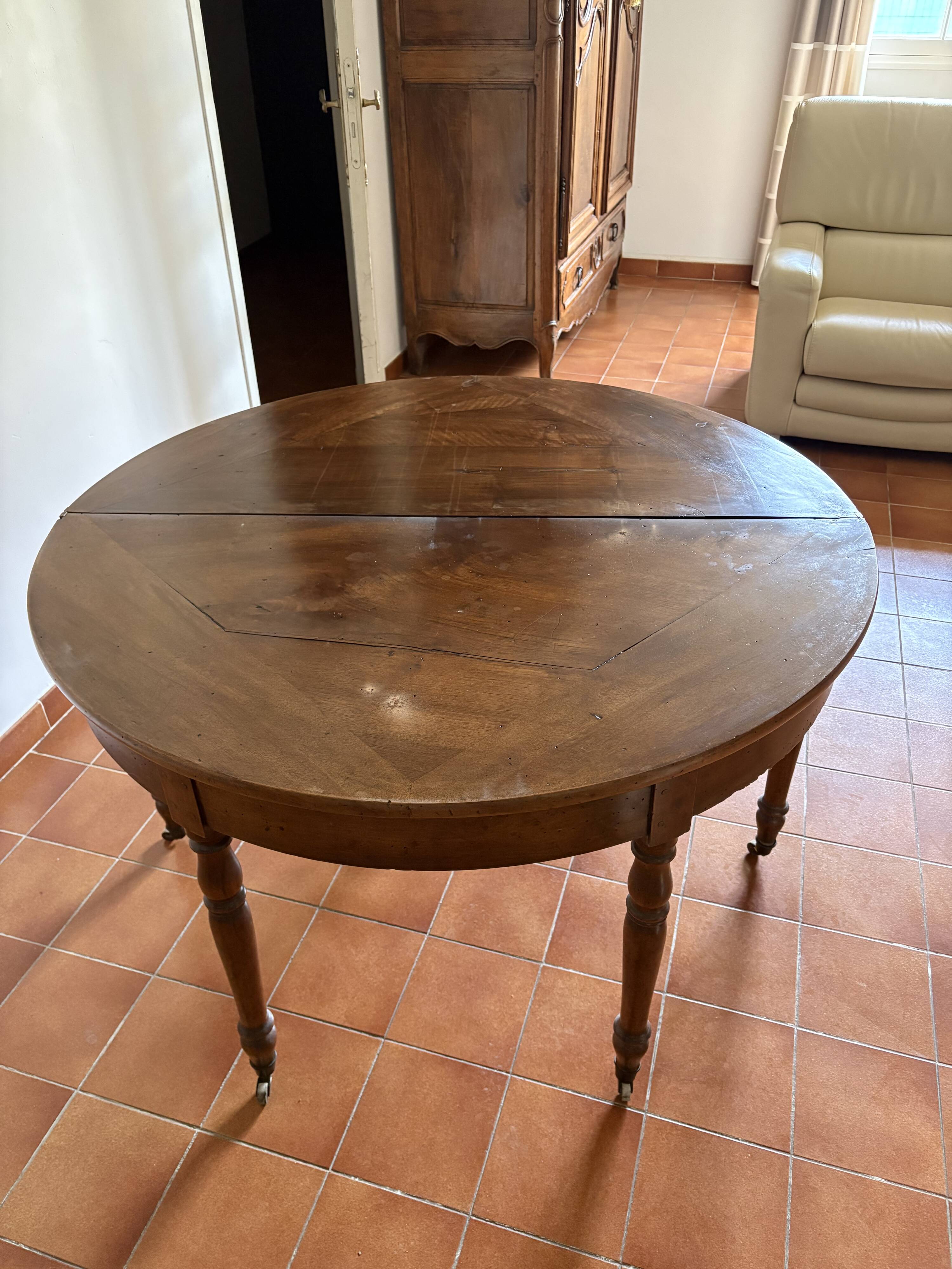 Folding table / half-moon console Solid Wood