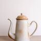 Enameled stoneware coffee pot