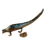 Crocodile en laiton doré