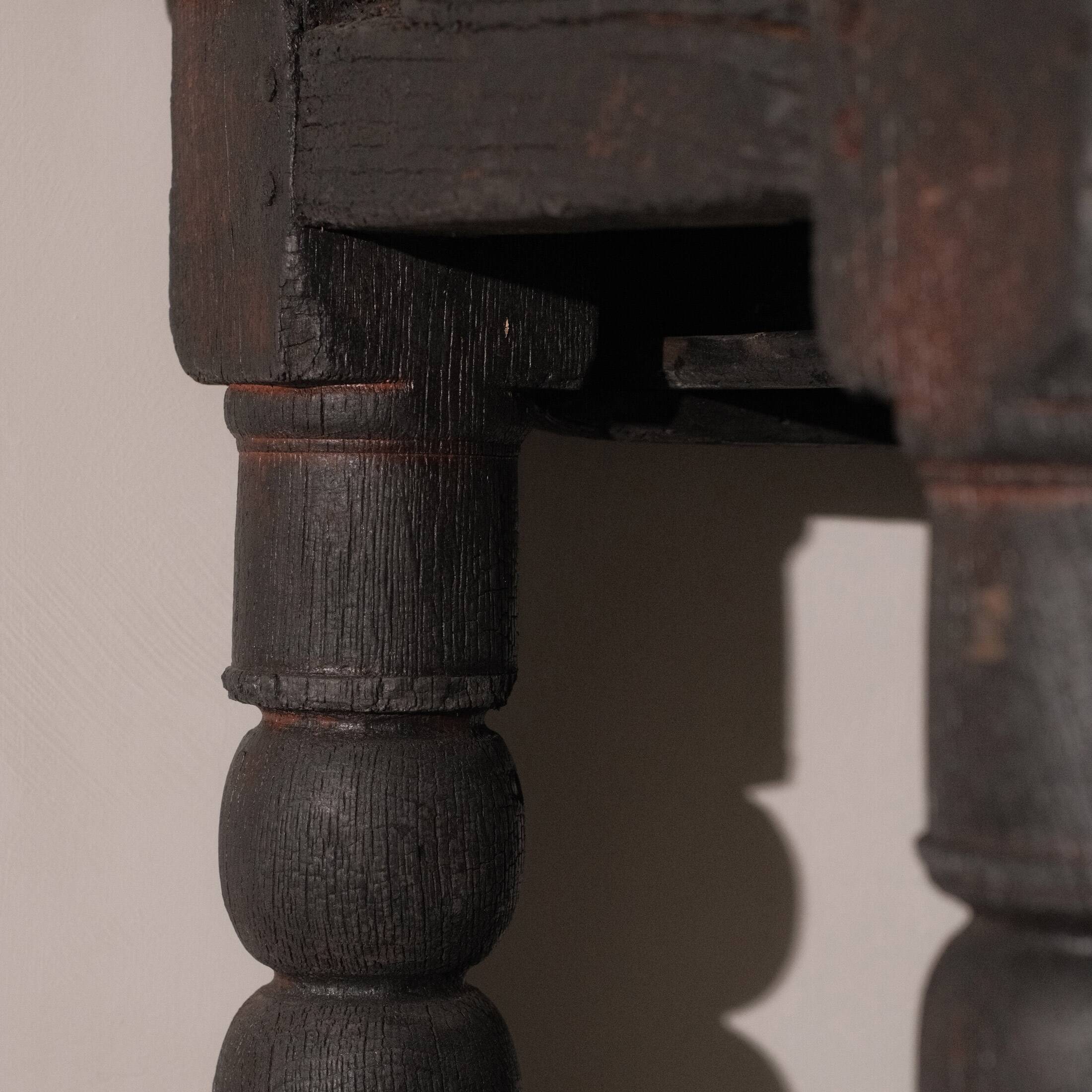 Console table in Shou Sugi Ban finish