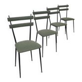 4 chaises italiennes avec Tweed, années 1960