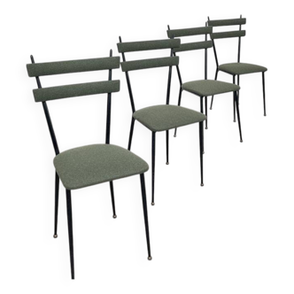 4 Italian chairs with Tweed, 1960s