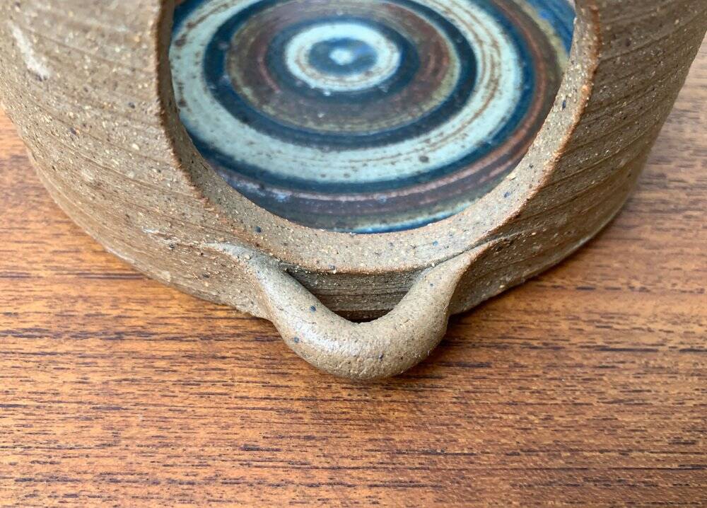 Mid-Century Danish Studio Pottery Candleholder by Kate and Klaus Friederichsen for Finke Keramik, 1970s