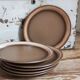 Six assiettes en grès gerzit west germany original vintages