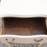 Pair of renovated antique bedside tables – Ivory from Orfèvres Libéron – 3 drawers
