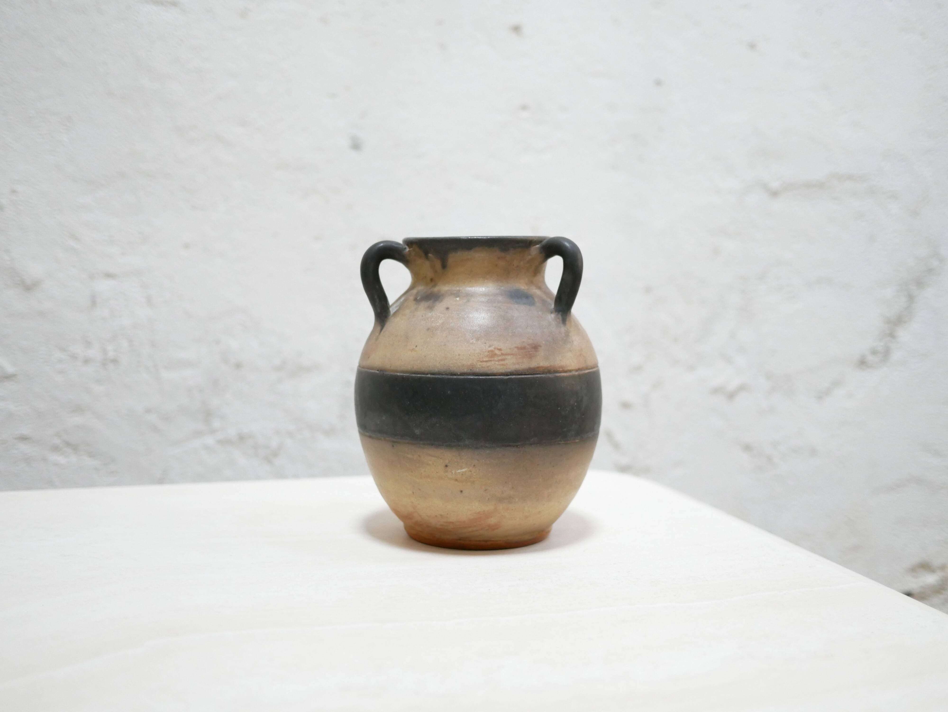 Vase vintage en grès par W. Biron, Belgique