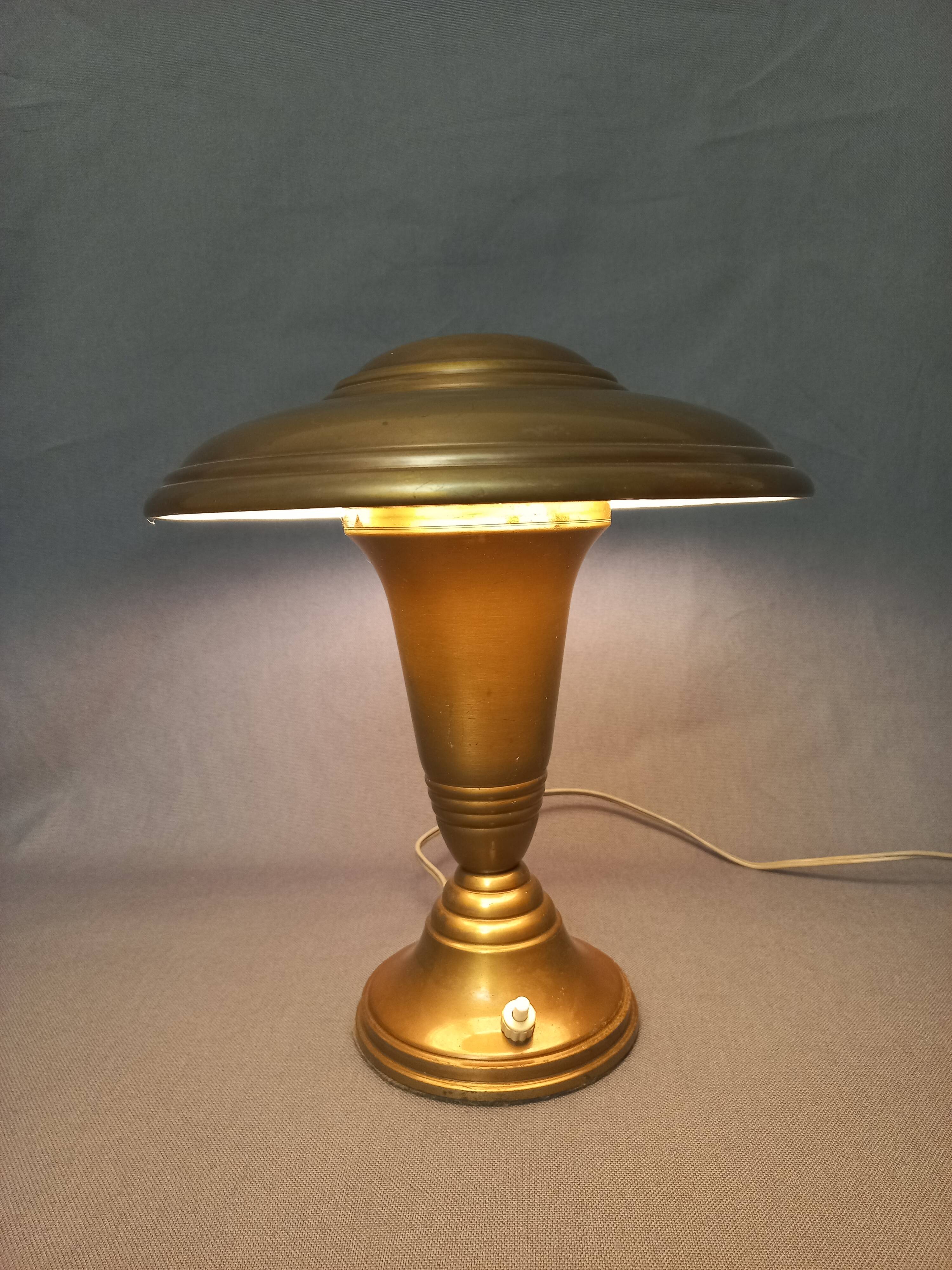 Art Deco brass lamp