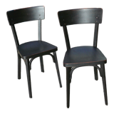 Pair of black bistro chairs