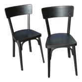 Pair of black bistro chairs