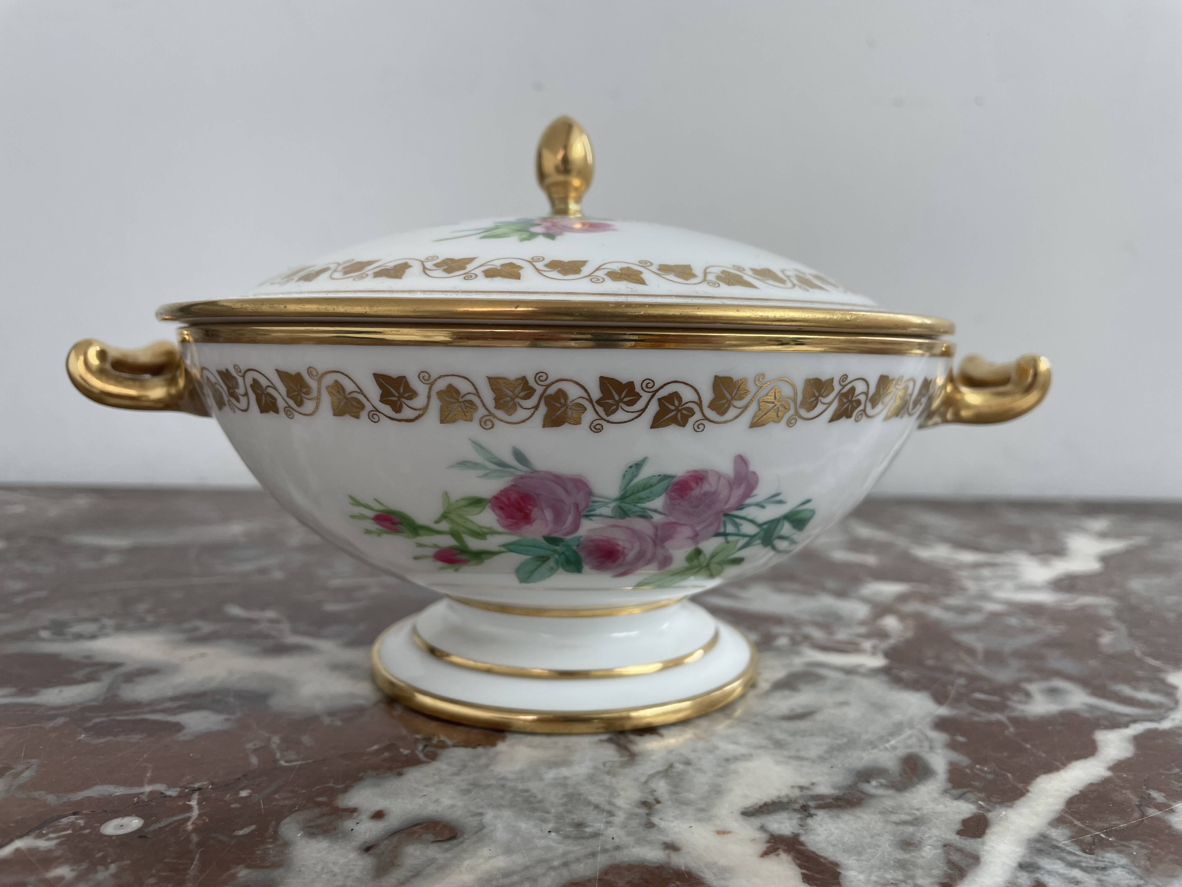 Antique, bezel, Sèvres porcelain, Royal Manufacture, 19th century, Louis-Philippe period