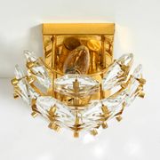 Beautiful original 1960s Kinkeldey crystal glass and brass wall lamp
