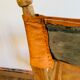 Fauteuil pliant bois et cuir