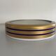Design/One, flush lamp in glass, gold and brown metal, 1960s, Germany