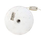 White, spherical space age table lamp, Poland 1980s.